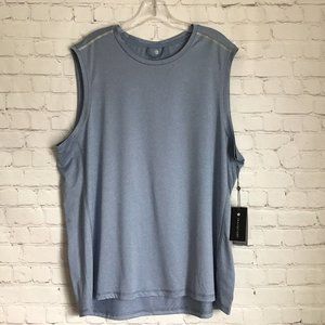 Traj3ctory Tank Top Mens XL Blue Mesh Wicking Reflective Sleeveless New